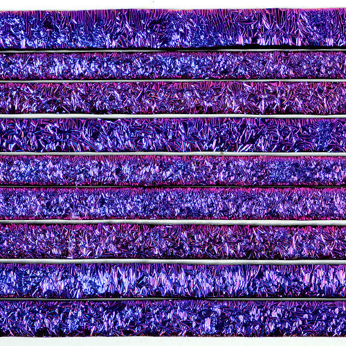 Magenta Blue Crinkle Dichroic on Black Full Sheet Effetre Glass