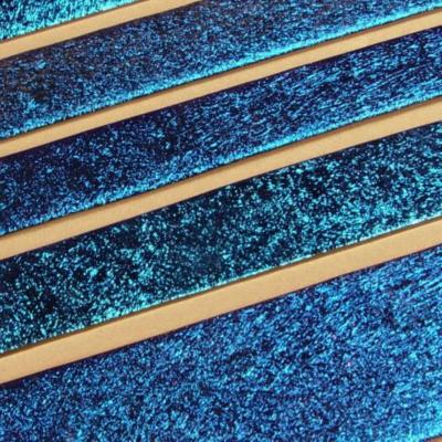 Blue Dichroic on Black Effetre Glass