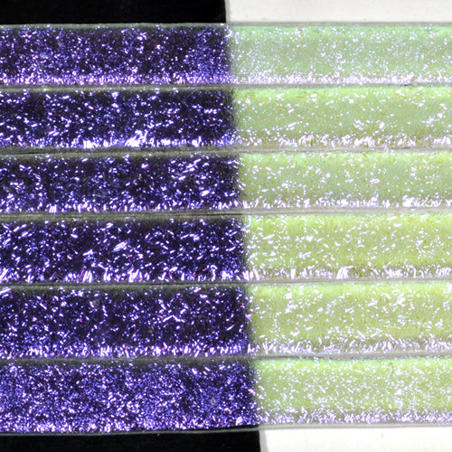 Violet Crinkle Dichroic on Clear Effetre Glass