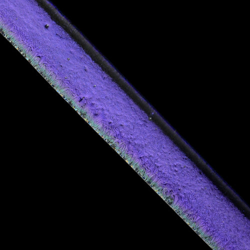 Violet Dichroic on Clear Strips Effetre Glass