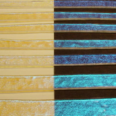 Blue Dichroic on Clear Effetre Glass