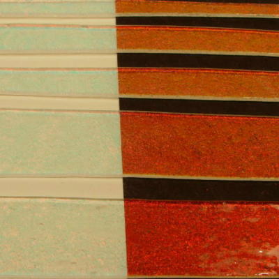 Dark Red Dichroic on Clear strips Effetre Dichroic