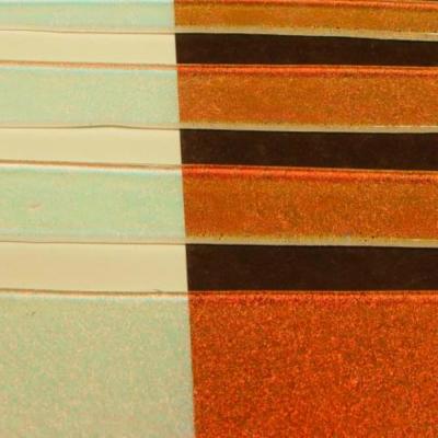 Candy Apple Red Dichroic on Clear Strips Effetre Glass