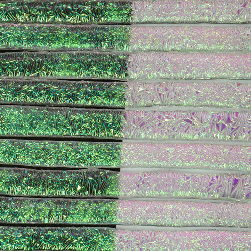 Green Crinkle Dichroic on Clear Effetre Dichroic
