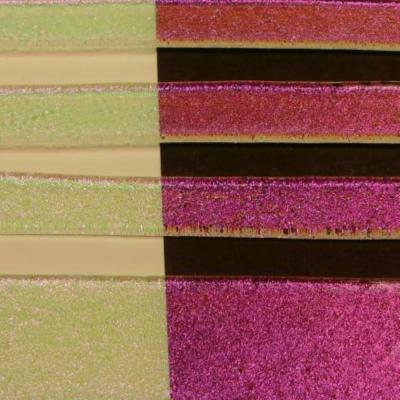Magenta Dichroic on Clear Strips Effetre Glass