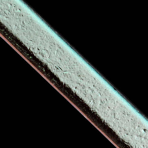 Silver Aquatic Dichroic on Clear Strips Effetre Glass