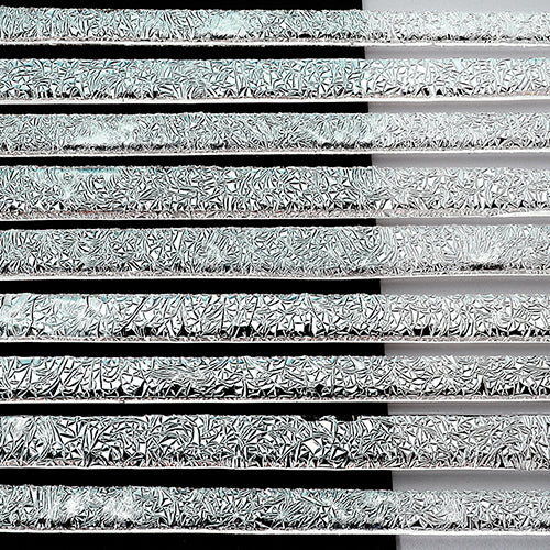 Silver Crinkle Dichroic on Clear Strips UROBOROS 104