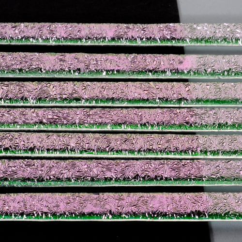 Pink Crinkle Dichroic on Clear Strips UROBOROS 104