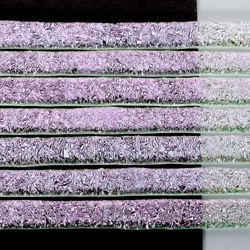 Pink Crinkle Dichroic on Clear strips Effetre Glass