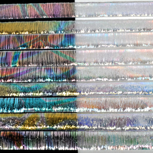 Reptilian Crinkle Dichroic on Clear Effetre Glass