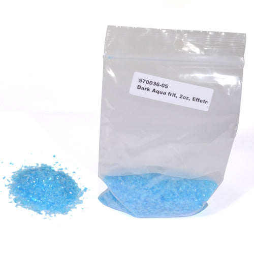 Dark Aqua Transparent Frit Effetre Glass