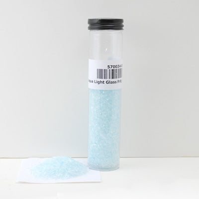 Pale Aqua Transparent Frit Effetre Glass