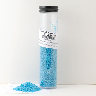 Dark Sky Blue Pastel Frit Effetre Glass