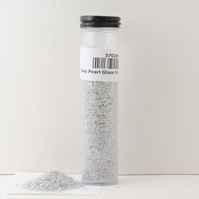 Pearl Gray Pastel Frit Effetre Glass