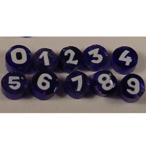 Sliced Numbers Millefiori Effetre Glass