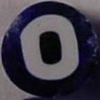 Sliced Numbers Millefiori Effetre Glass