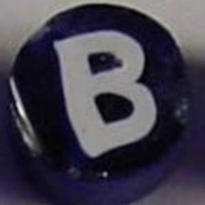 Sliced Letter Millefiori Effetre Glass