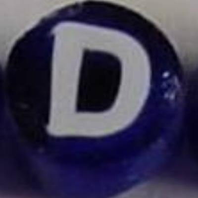 Sliced Letter Millefiori Effetre Glass