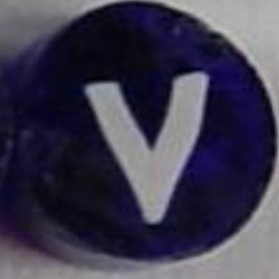 Sliced Letter Millefiori Effetre Glass