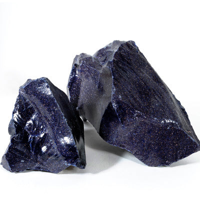 Aventurine Blue Boulder Effetre Glass