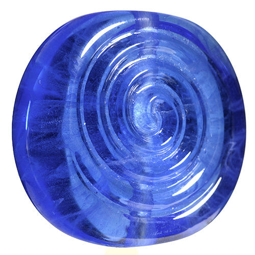 Blue Medium Streaky Transparent Effetre Glass Rod