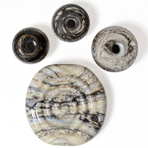 Ebony Ivory Pastel Effetre Glass Rod