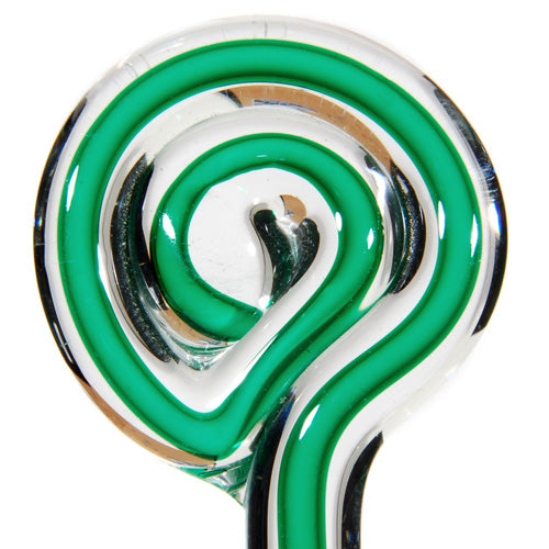 Green w/white core Filigrana Effetre Glass Rod