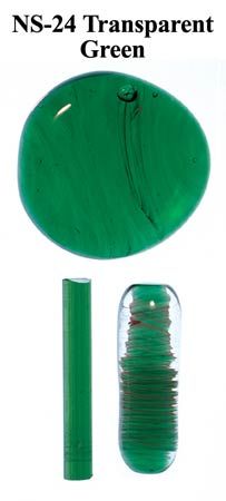 Green Transparent Northstar Glass Rod
