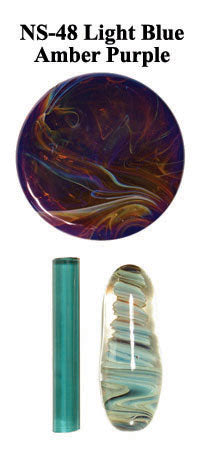 Light Blue Amber Purple Northstar Glass Rod