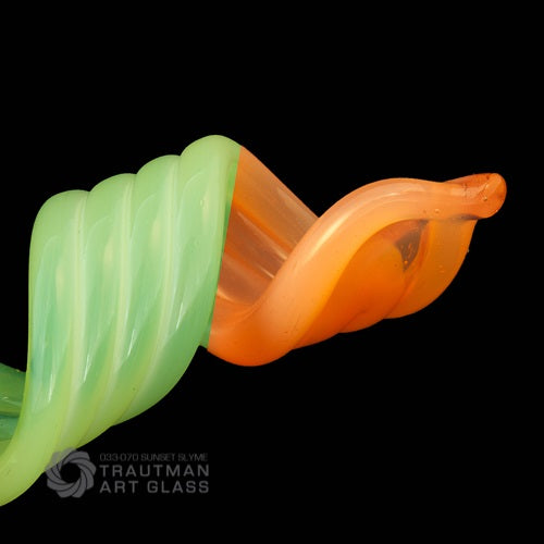 Sunset Slyme (CFL Reactive) COE 33 Trautman Art Glass Rod