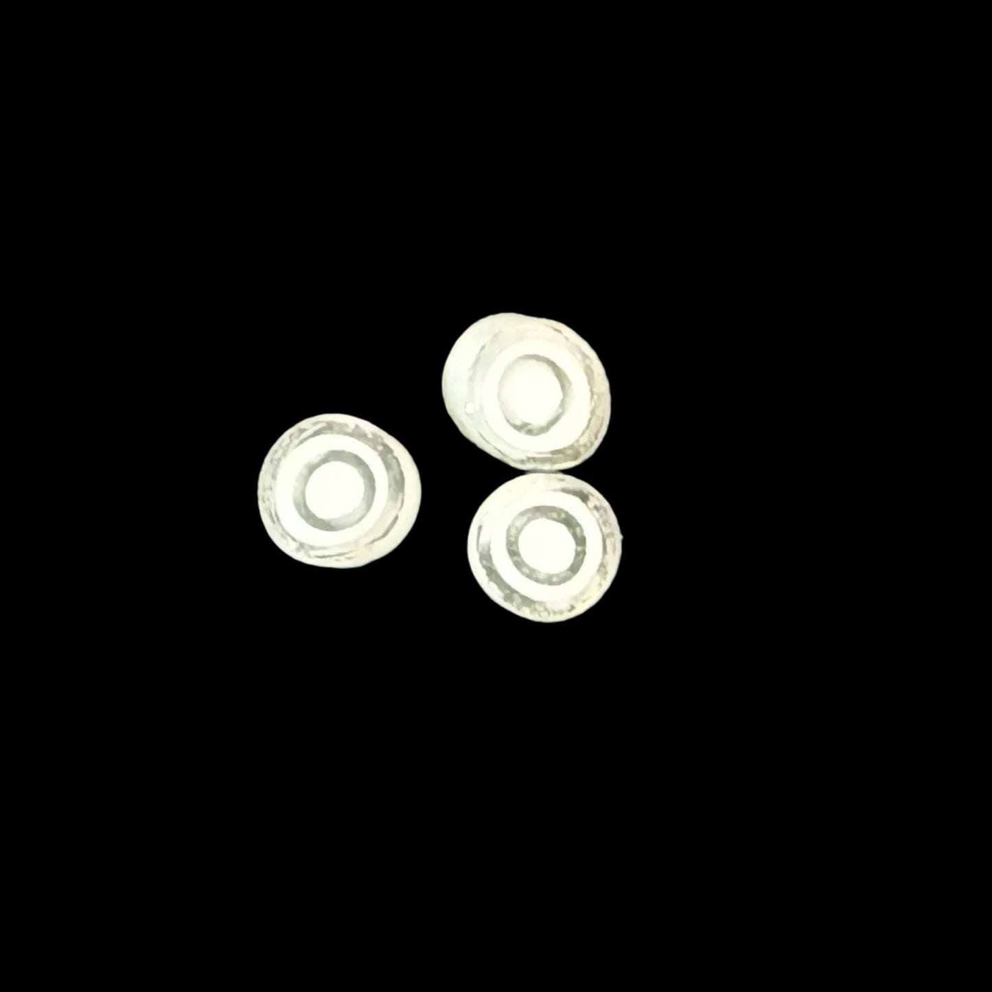 White and Clear Bullseye Effetre Glass