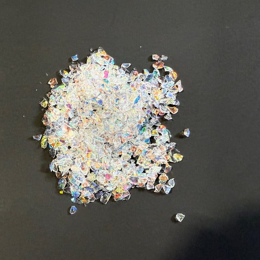 Rainbow Dichroic on Clear Frit Effetre Glass