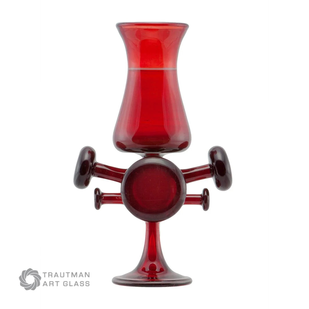 Red Elvis Trautman Art Glass Rod