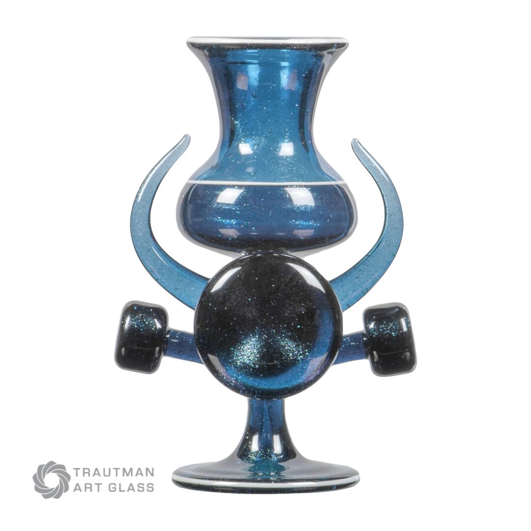 Heavy Blue Stardust COE 33 Trautman Art Glass Rod