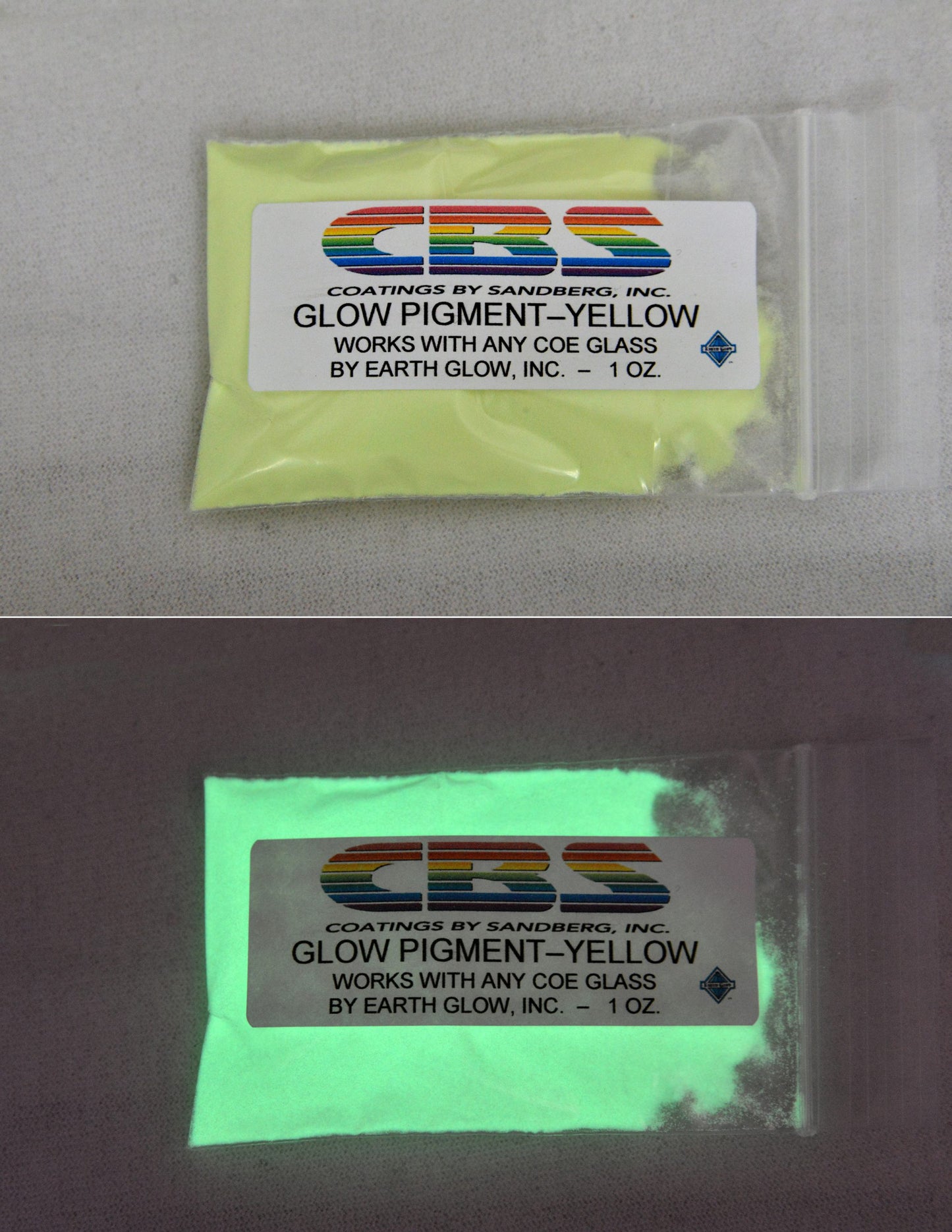 Yellow 1oz Glow Pigment Powder