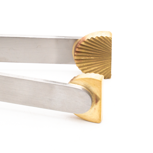 Ribbed Brass Masher for fins, feather, wings, shells