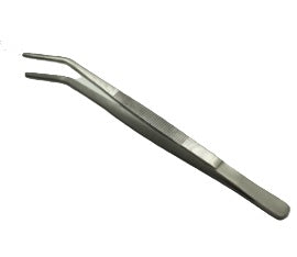 8" Bent Tweezer Stainless Steel