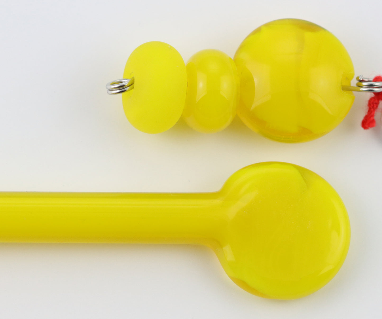 Yellow glass on on a white background