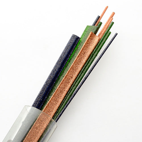 Gold, Blue & Green Aventurine Ribbon/Stringer Assortment