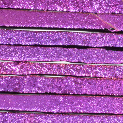 Magenta Crinkle Dichroic on Black Full Sheet Effetre Glass