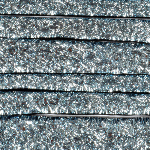 Silver Crinkle Dichroic on Black Strips of Effetre Glass