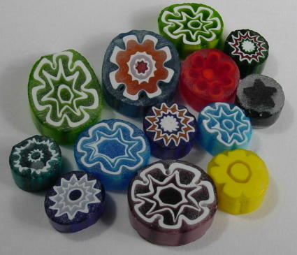 Transparent Millefiori Effetre Glass