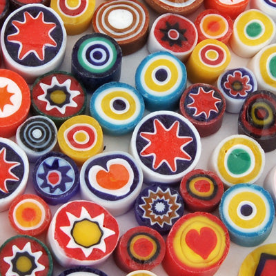 Opaque Assorted Cut Millefiori Effetre Glass
