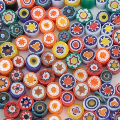 Opaque Assorted Cut Millefiori Effetre Glass