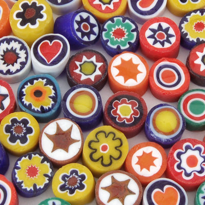 Opaque Assorted Cut Millefiori Effetre Glass