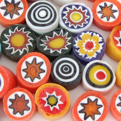 Opaque Assorted Cut Millefiori Effetre Glass