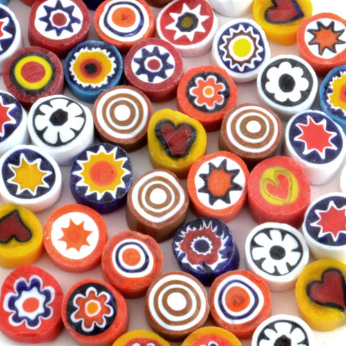 Opaque Assorted Cut Millefiori Effetre Glass