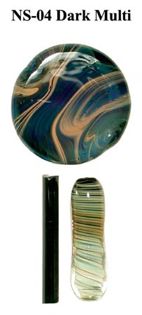 Dark Multi Northstar Glass Rod