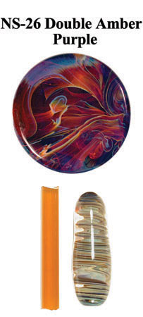 Double Amber Purple Northstar Glass Rod