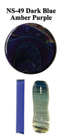 Dark Blue Amber Purple Northstar Glass Rod